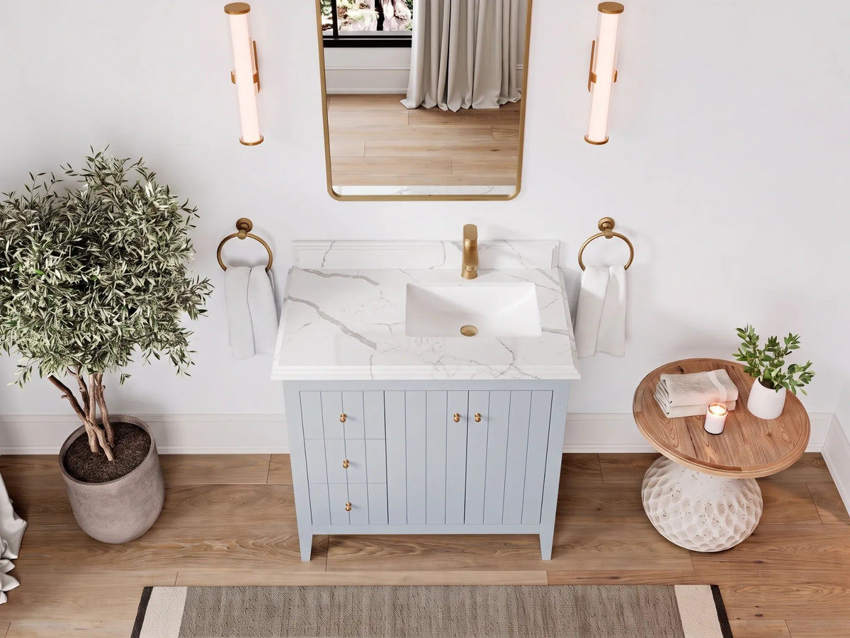 Atlanta 36 in. W x 22 in. D Right Offset Sink Bathroom Vanity