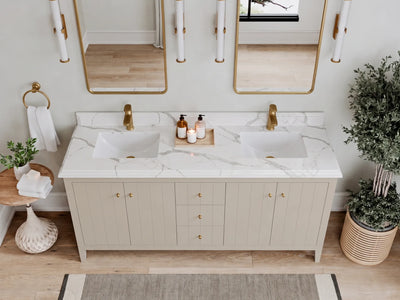 Atlanta 72 in. W x 22 in. D Double Sink Bathroom Vanity