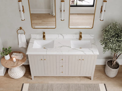 Atlanta 60 in. W x 22 in. D Double Sink Bathroom Vanity