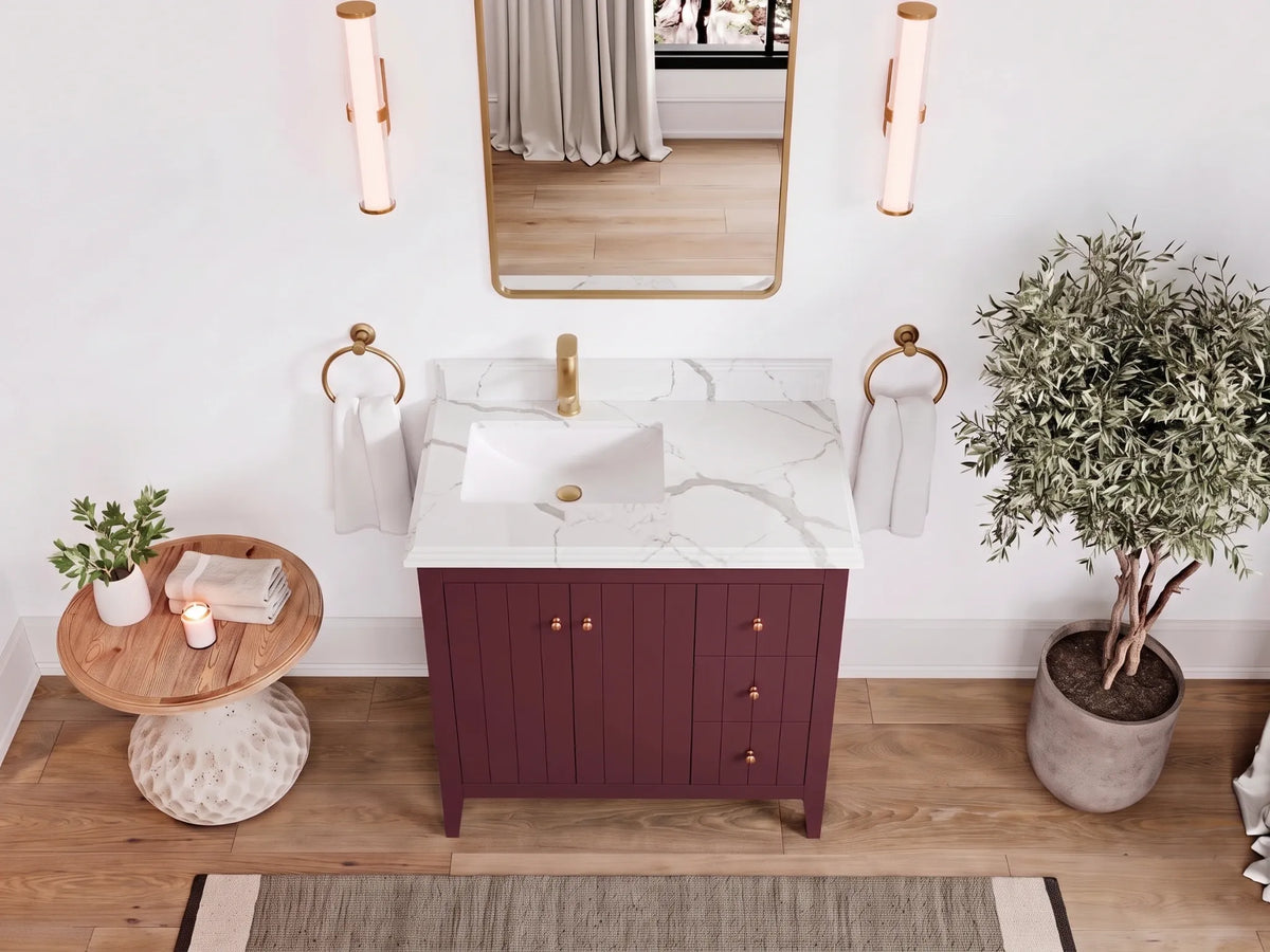 Atlanta 36 in. W x 22 in. D Left Offset Sink Bathroom Vanity