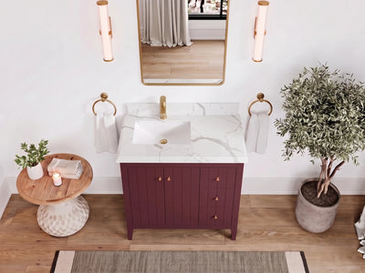 Atlanta 36 in. W x 22 in. D Left Offset Sink Bathroom Vanity