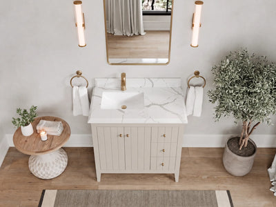 Atlanta 36 in. W x 22 in. D Left Offset Sink Bathroom Vanity