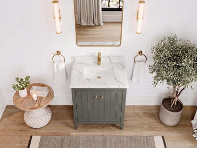 Atlanta 36 in. W x 22 in. D Center Sink Modern Bathroom Vanity
