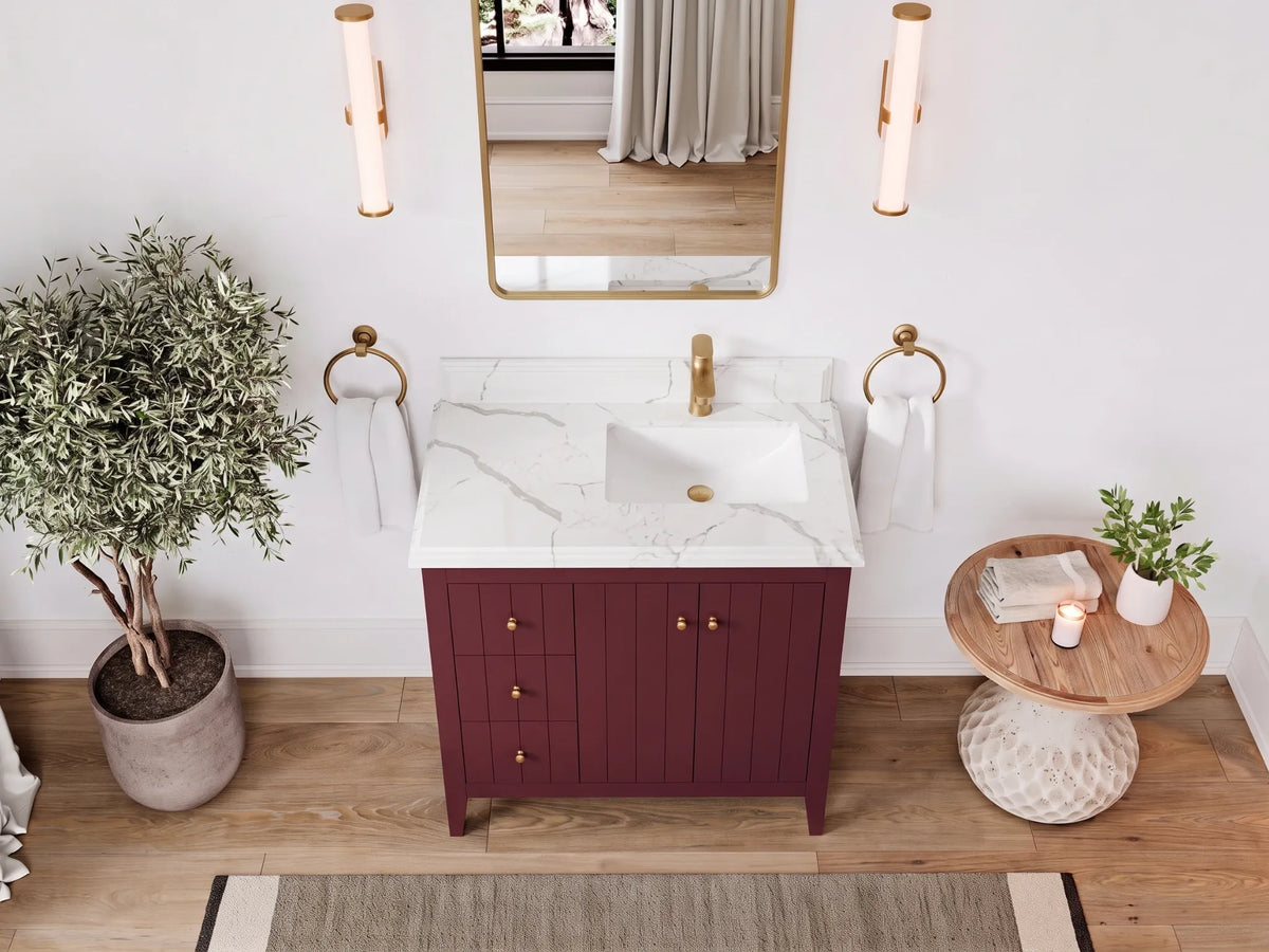 Atlanta 36 in. W x 22 in. D Right Offset Sink Bathroom Vanity