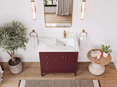 Atlanta 36 in. W x 22 in. D Right Offset Sink Bathroom Vanity