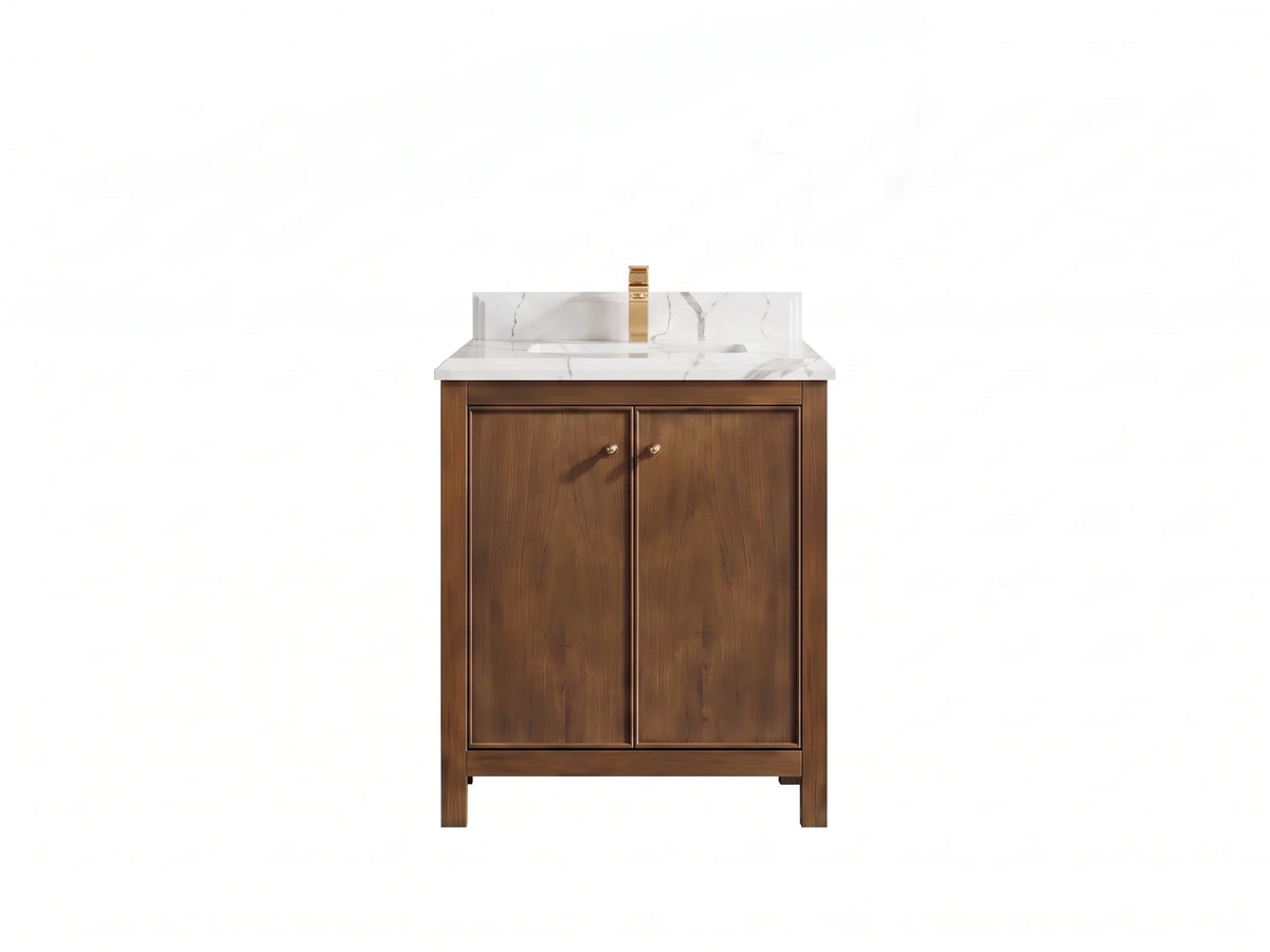 Chicago Teak 30 in. W x 22 in. D Single Sink Bathroom Vanity
