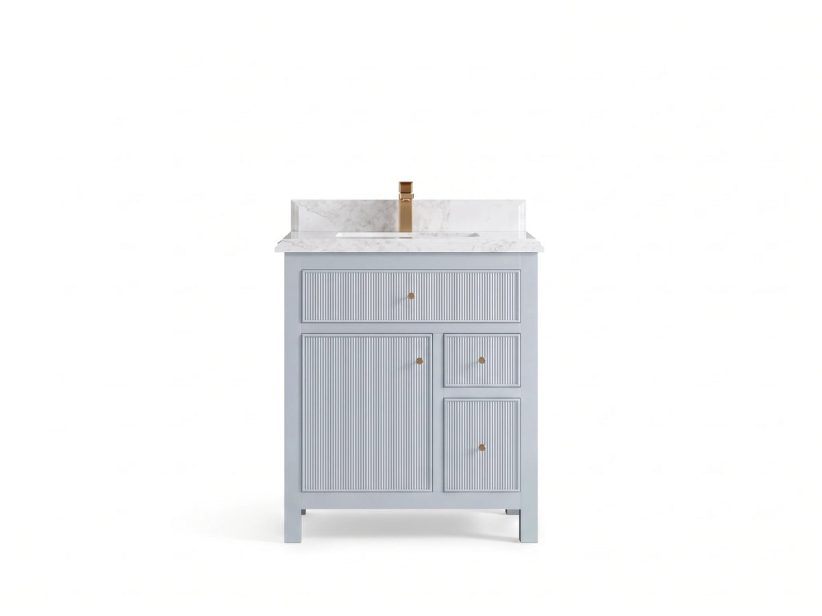 Sonoma 30 in W x 22 in D Reeded Free Standing Single Sink Bathroom Vanity