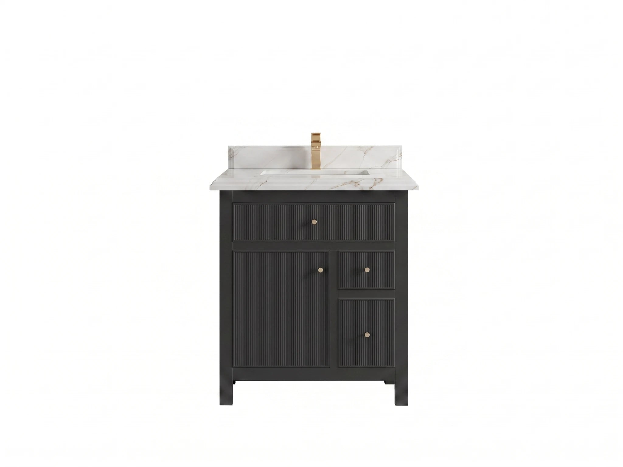 Sonoma 30 in W x 22 in D Reeded Free Standing Single Sink Bathroom Vanity
