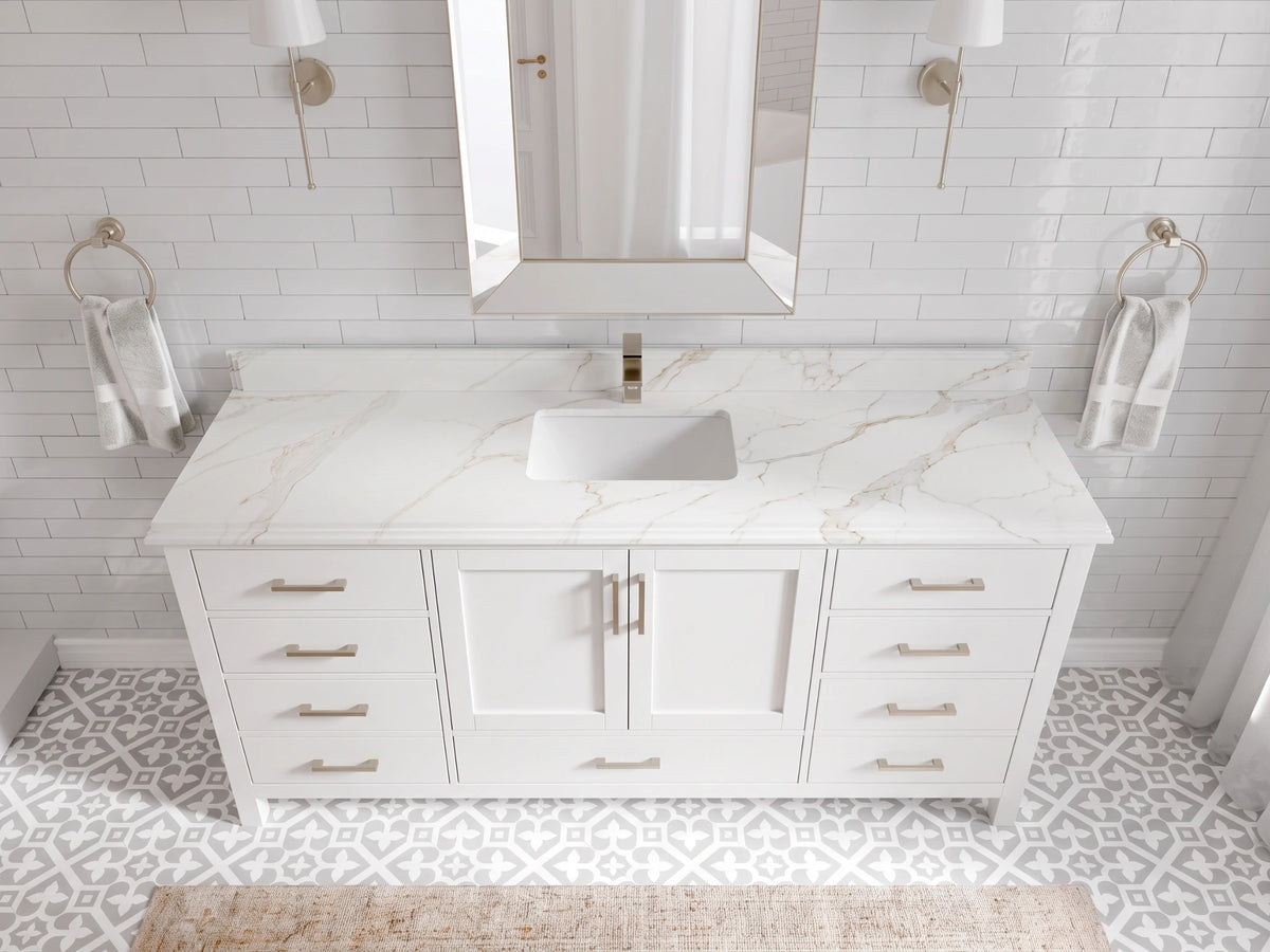 Malibu 72 in. W x 22 in. D Single Sink Bathroom Vanity