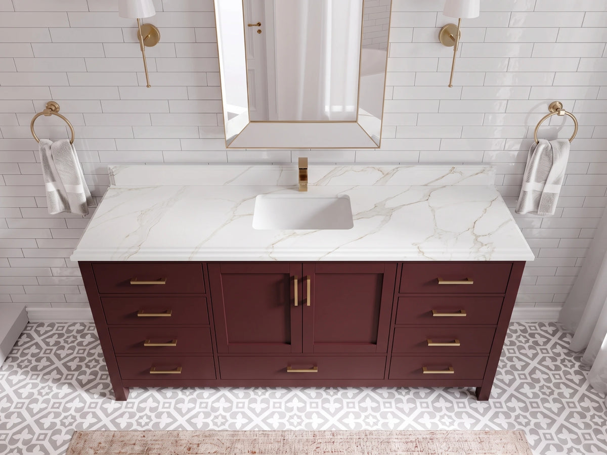 Malibu 72 in. W x 22 in. D Single Sink Bathroom Vanity