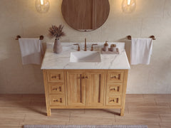 Nashville Teak Wood 48 in. W x 22 in. D Single Sink Bathroom Vanity - photo 35
