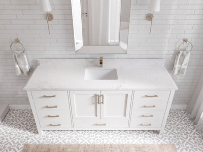 Malibu 72 in. W x 22 in. D Single Sink Bathroom Vanity