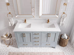 Malibu 60 in. W x 22 in. D Double Sink Bathroom Vanity - photo 32