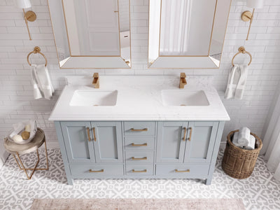 Malibu 60 in. W x 22 in. D Double Sink Bathroom Vanity