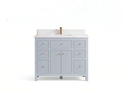 Sonoma 42 in W x 22 in D Free Standing Reeded Single Sink Bathroom Vanity