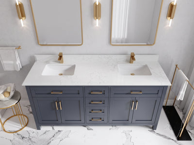 Cambridge 72 in. W x 22 in. D Double Sink Bathroom Vanity