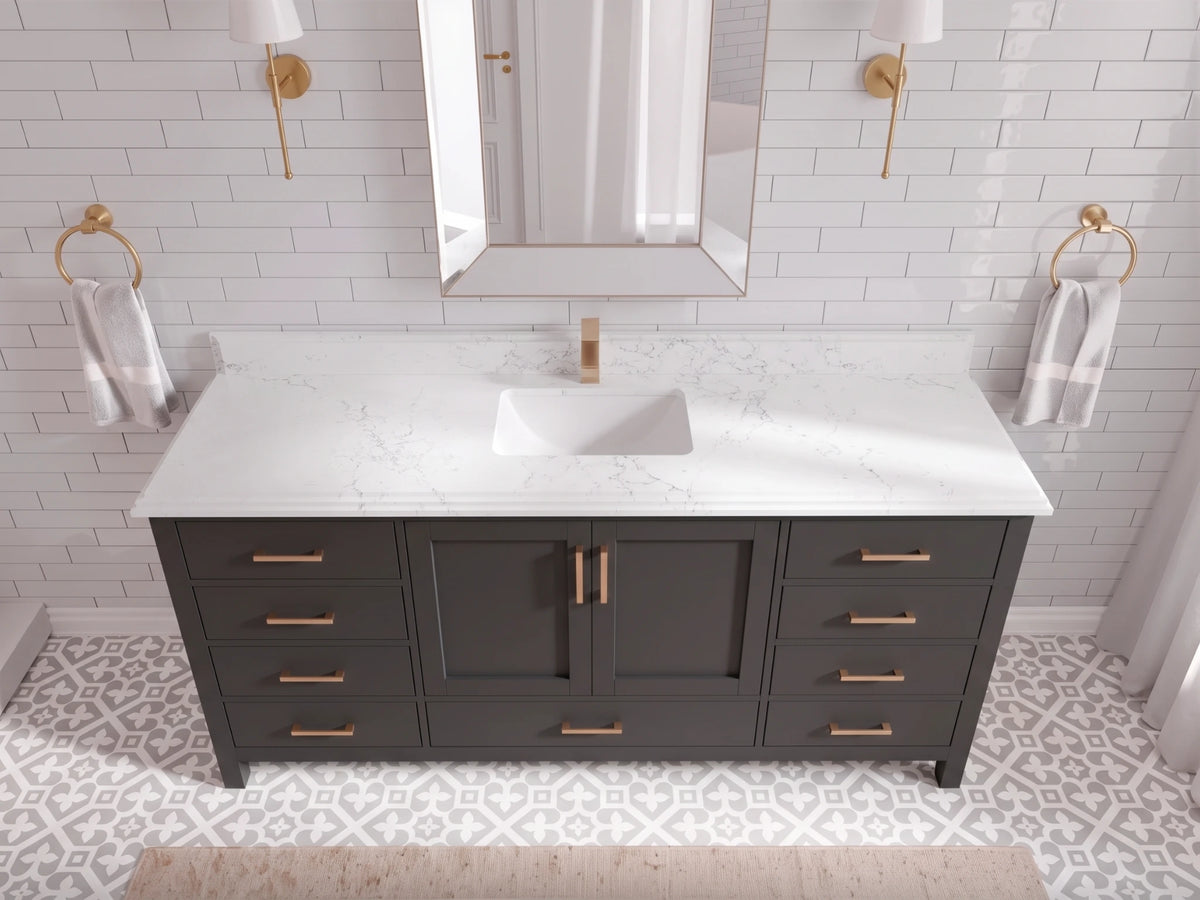 Malibu 72 in. W x 22 in. D Single Sink Bathroom Vanity