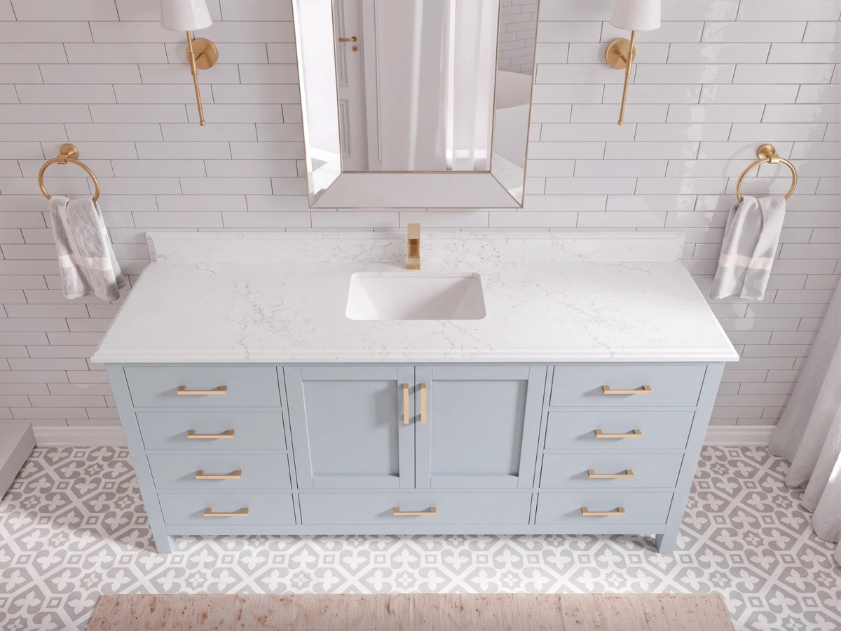 Malibu 72 in. W x 22 in. D Single Sink Bathroom Vanity