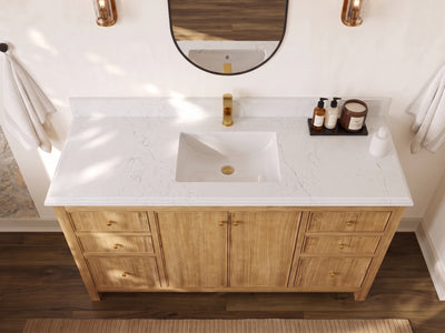 Chicago Teak 60 in. W x 22 in. D Single Sink Bathroom Vanity