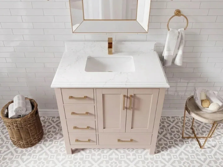 Malibu 36 in. W x 22 in. D with Center Sink Bathroom Vanity - photo 12