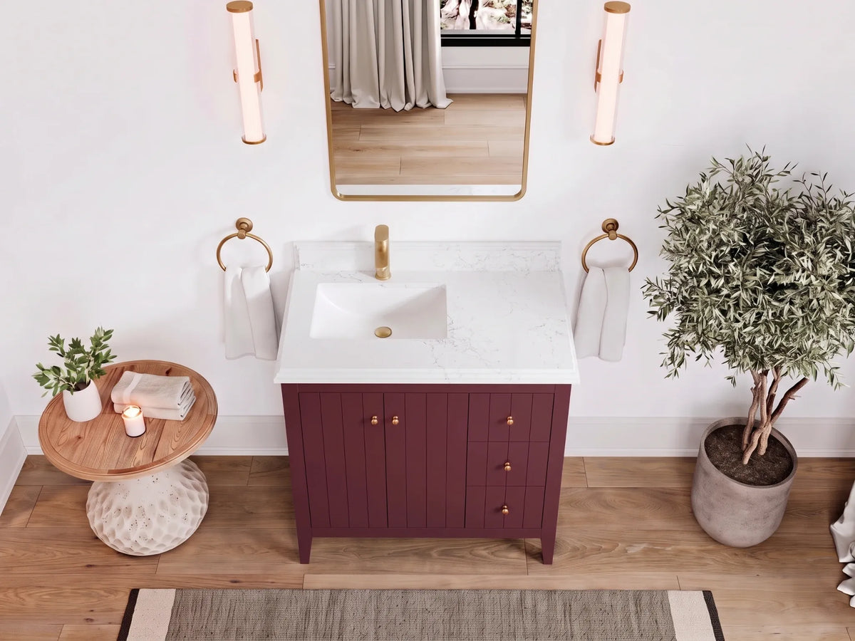 Atlanta 36 in. W x 22 in. D Left Offset Sink Bathroom Vanity