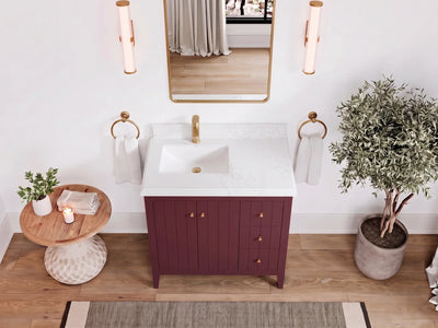 Atlanta 36 in. W x 22 in. D Left Offset Sink Bathroom Vanity