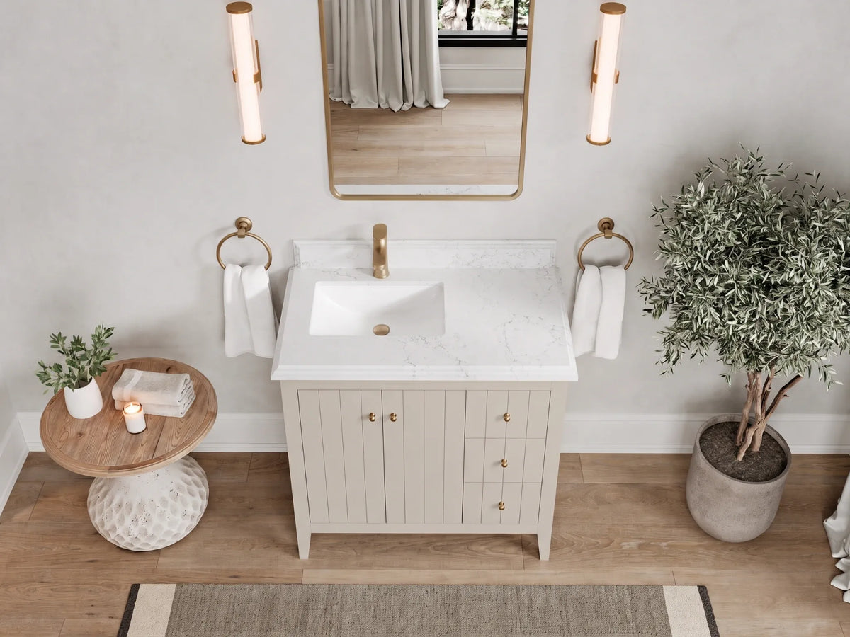 Atlanta 36 in. W x 22 in. D Left Offset Sink Bathroom Vanity