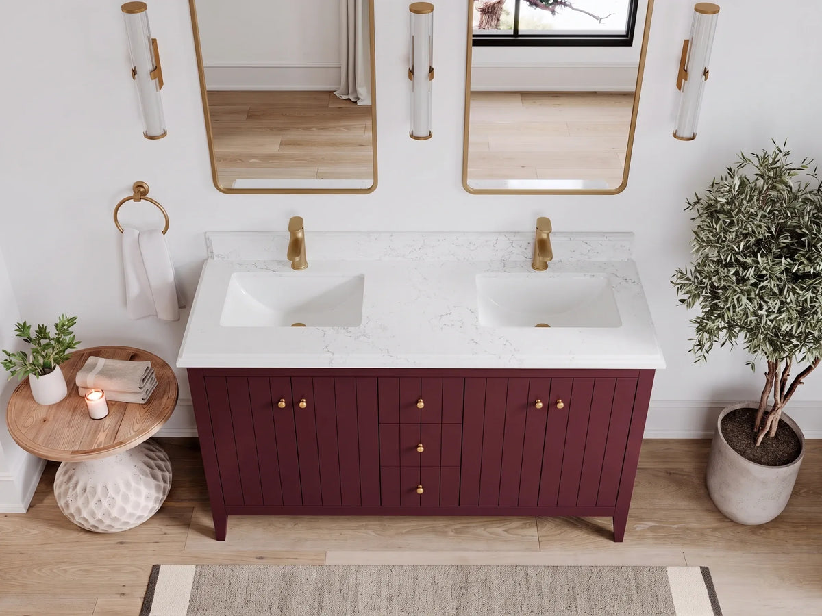 Atlanta 60 in. W x 22 in. D Double Sink Bathroom Vanity
