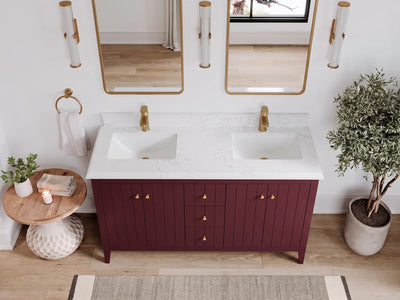 Atlanta 60 in. W x 22 in. D Double Sink Bathroom Vanity