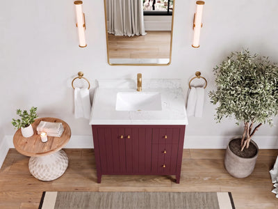 Atlanta 36 in. W x 22 in. D Center Sink Modern Bathroom Vanity