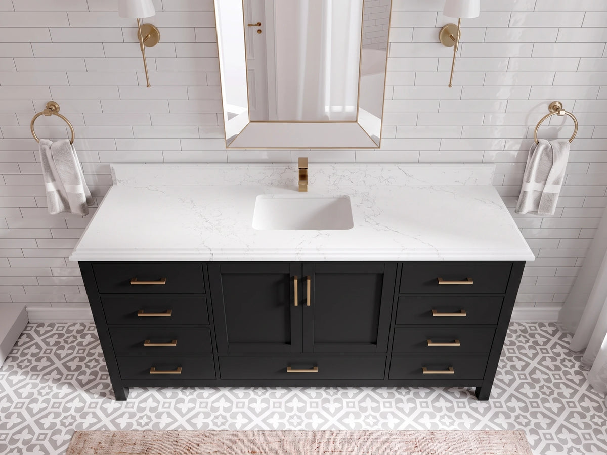 Malibu 72 in. W x 22 in. D Single Sink Bathroom Vanity