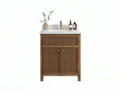 Sonoma Teak Wood 30 in. W x 22 in. D Single Sink Bathroom Vanity