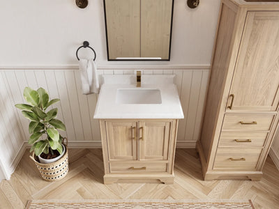 Charlotte White Oak 30 in. W x 22 in. D Single Sink Bathroom Vanity