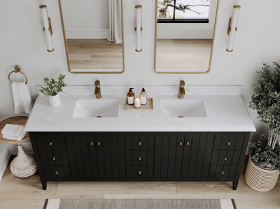 Atlanta 84 in. W x 22 in. D Double Sink Bathroom Vanity