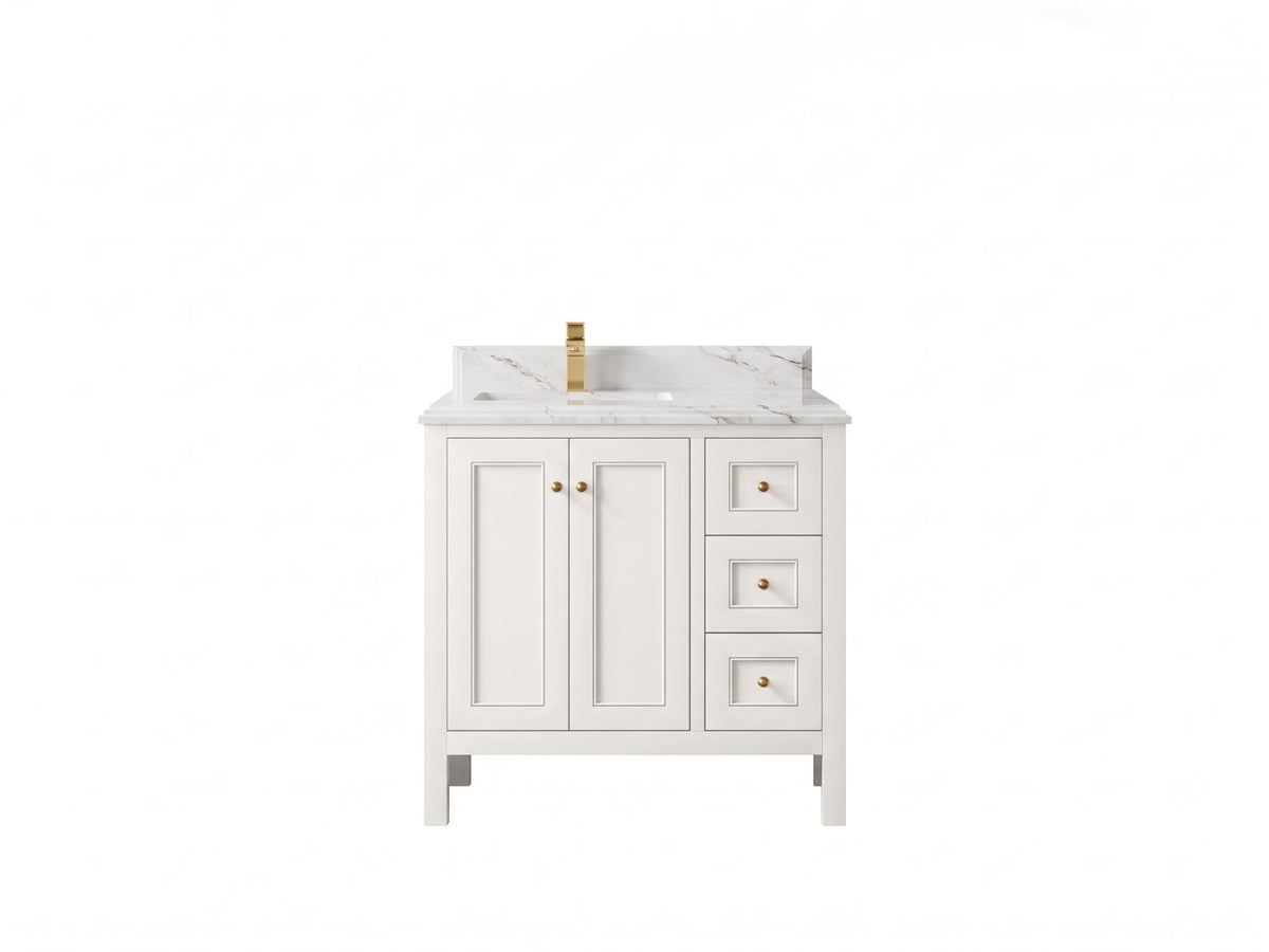 Nashville 36 in. W x 22 in. D Left Offset Sink Bathroom Vanity