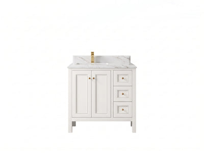 Nashville 36 in. W x 22 in. D Left Offset Sink Bathroom Vanity