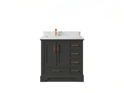 Charlotte 36 in. W x 22 in. D Left Offset Sink Bathroom Vanity