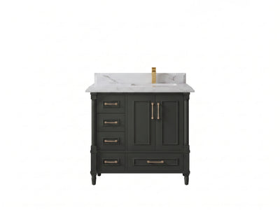 Aberdeen 36 in. W x 22 in. D Right Offset Sink Bathroom Vanity
