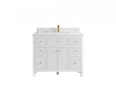 Sonoma 42 in W x 22 in D Free Standing Reeded Single Sink Bathroom Vanity