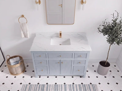 Sonoma 48 in W x 22 in D Free Standing Reeded Single Sink Bathroom Vanity