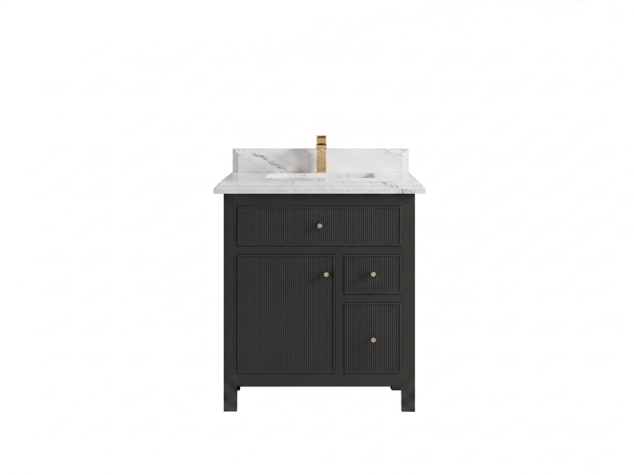 Sonoma 30 in W x 22 in D Reeded Free Standing Single Sink Bathroom Vanity