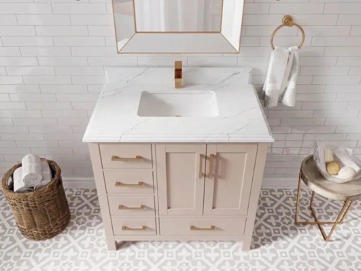 Malibu 36 in. W x 22 in. D with Center Sink Bathroom Vanity - photo 13