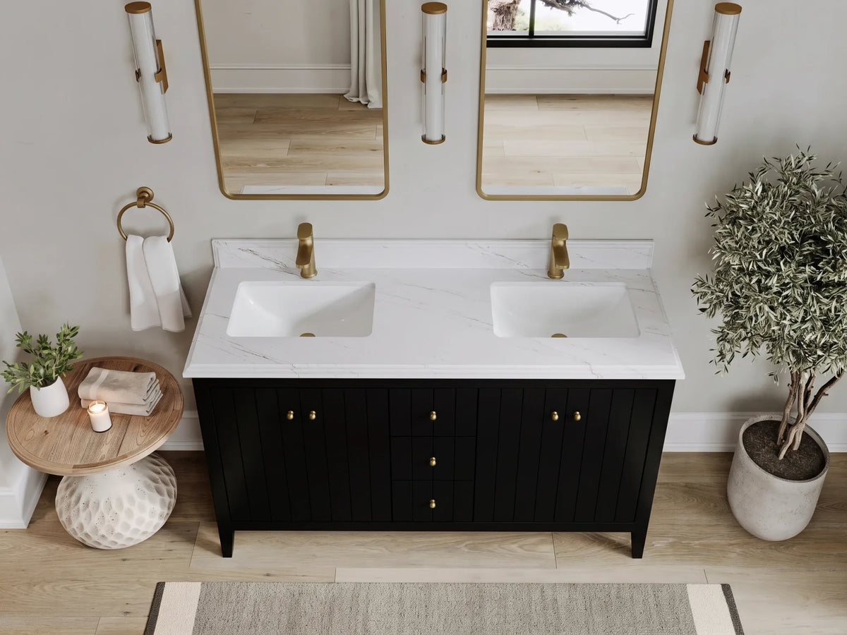 Atlanta 60 in. W x 22 in. D Double Sink Bathroom Vanity
