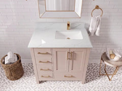 Malibu 36 in. W x 22 in. D Right Offset Sink Bathroom Vanity - photo 16