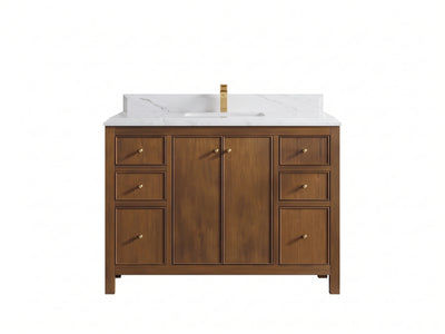Chicago Teak 48 in. W x 22 in. D Single Sink Bathroom Vanity
