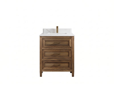 Santa Monica Teak Wood 30 in. W x 22 in. D Single Sink Bathroom Vanity