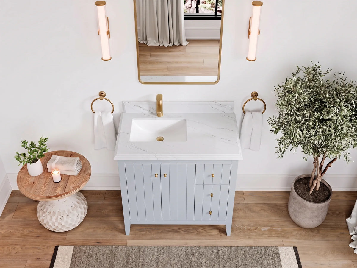 Atlanta 36 in. W x 22 in. D Left Offset Sink Bathroom Vanity
