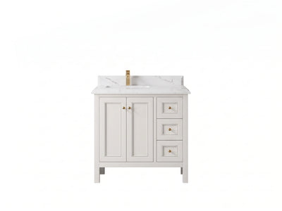 Nashville 36 in. W x 22 in. D Left Offset Sink Bathroom Vanity