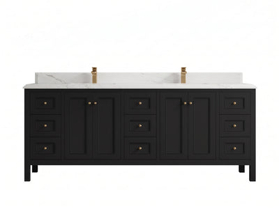 Nashville 84 in W x 22 in D Double Sink Bathroom Vanity