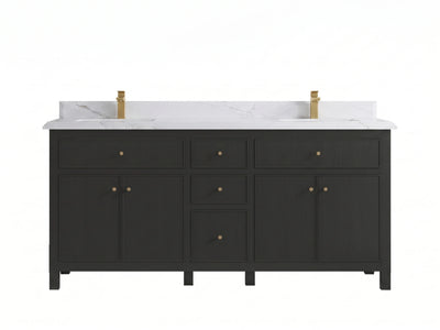 Sonoma 72 in W x 22 in D Free Standing Reeded Double Sink Bathroom Vanity